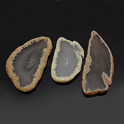 Natural Agate Slices Big Pendants G-E022-3-1