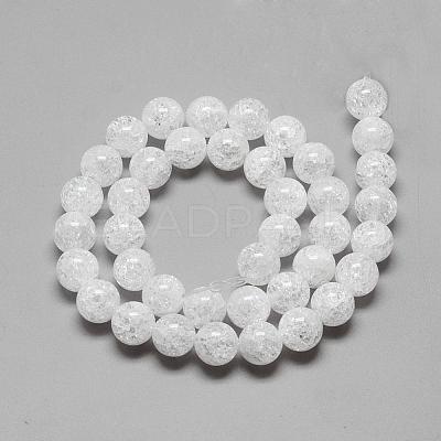 Natural Crackle Quartz Crystal Beads Strands G-R439-26-10mm-1