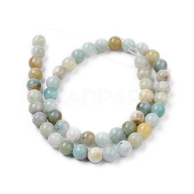 Natural Flower Amazonite Beads Strands G-L476-12-1