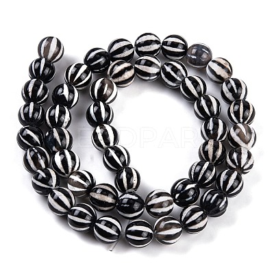 Tibetan Style dZi Beads Strands G-C133-A01-02-1