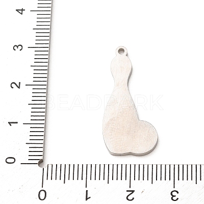 304 Stainless Steel with Black Enamel Pendants SA-CBA061A-01P-1