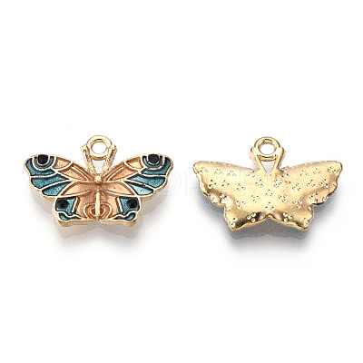 Alloy Enamel Pendants ENAM-N055-014F-NR-1