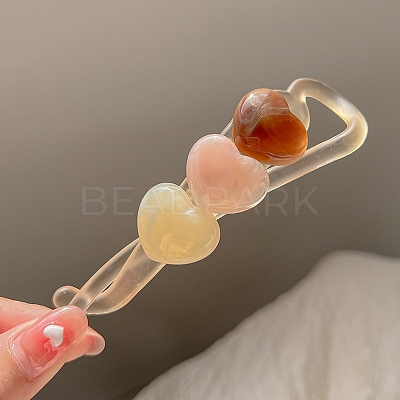 Cellulose Acetate(Resin) Banana Hair Clips PW-WGD4421-04-1