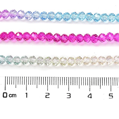Transparent Painted Glass Beads Strands X1-DGLA-A034-T3mm-A14-1