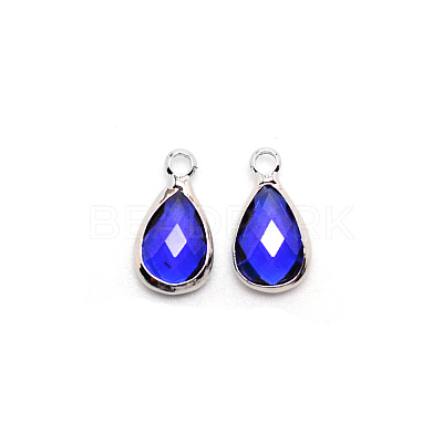 Faceted Glass Pendants FIND-WH0097-40L-1