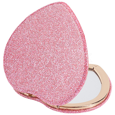 1Pc ABS & Glass Mirror Portable Makeup Folding Mirror AJEW-SP0001-60A-1