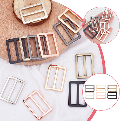 24Pcs 6 Colors Alloy Slider Buckles FIND-WR0010-73-1
