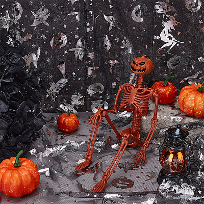 Halloween Polyester Mesh Fabric AJEW-WH0314-852E-1