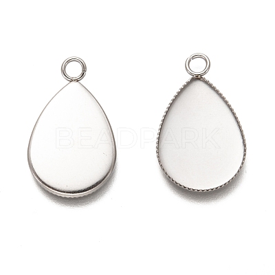 Non-Tarnish 304 Stainless Steel Pendant Cabochon Settings STAS-I176-06A-1