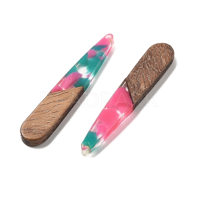 Resin and Walnut Pendants FIND-R051-08H-1
