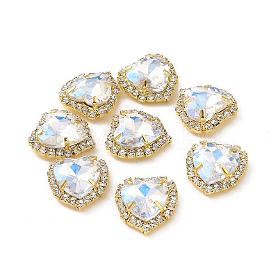 Heart Sew on Rhinestone X1-DIY-E062-03G-04-1