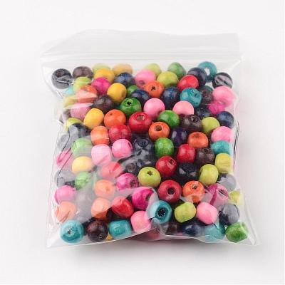 Lead Free Round Natural Wood Beads X-WOOD-S612-M-LF-1