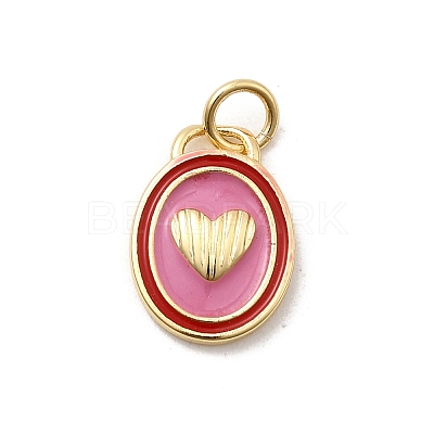 Brass Enamel Pendants KK-P338-38A-G-1