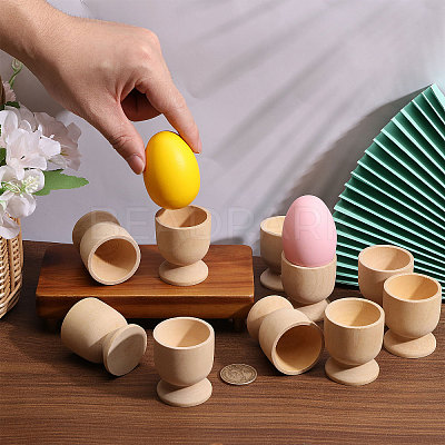 Wooden Easter Egg Holders AJEW-WH0348-631-1