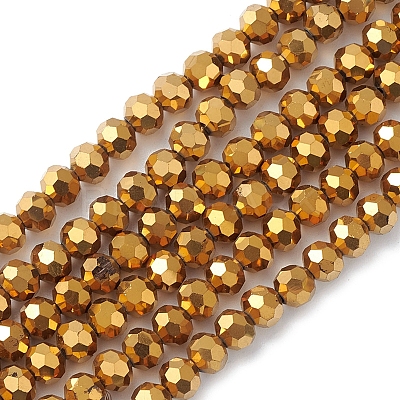 Electroplate Glass Beads Strands EGLA-K015-09C-1