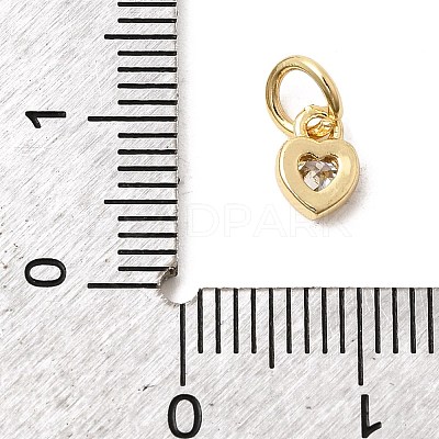 Brass Cubic Zirconia Charms KK-G554-02C-01-1
