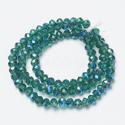 Electroplate Glass Beads Strands EGLA-A034-T6mm-I15-1