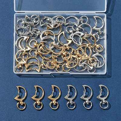 40Pcs 2 Colors Alloy Swivel Snap Hook Clasps FIND-FS0004-73A-1