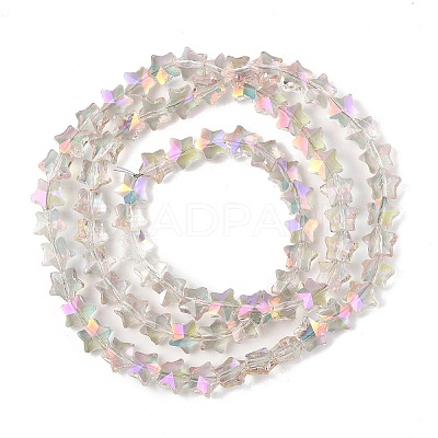 Electroplate Transparent Glass Beads Strands EGLA-U004-03A-HP04-1