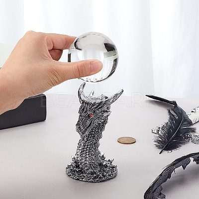 Resin Crystal Ball Holders ODIS-WH0038-228A-1