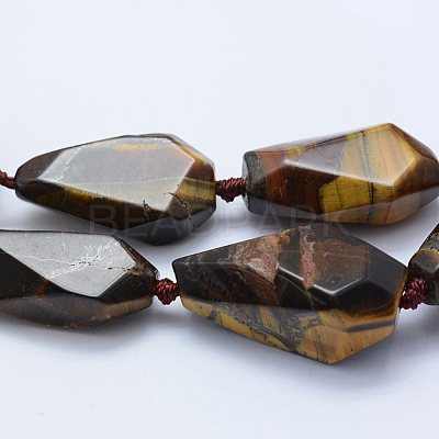 Natural Tiger Eye Beads Strands G-F531-K02-1