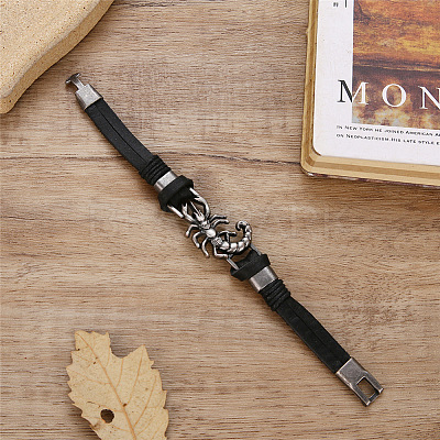 Scorpion Imitation Leather Cord Bracelets FS-WG99B7F-01-1