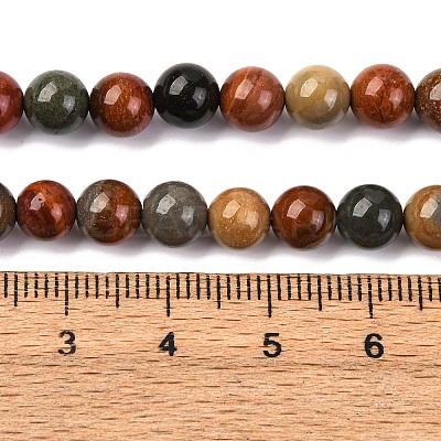 Natural New Ocean Jasper Bead Strands G-G954-01-6mm-1
