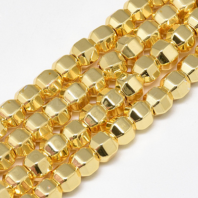 Electroplate Non-magnetic Synthetic Hematite Beads Strands G-Q465-34G-1