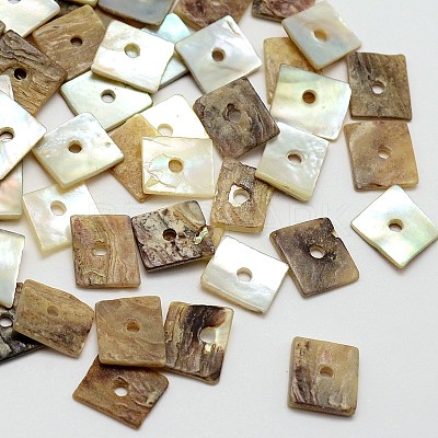 Square Natural Akoya Shell Beads SHEL-N034-02-1