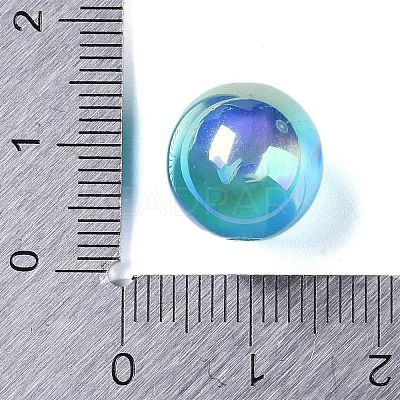 Rainbow Iridescent Plating Acrylic Beads FIND-B077-01D-1