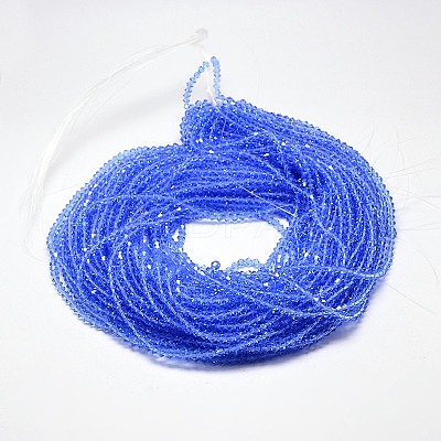 Imitate Austrian Crystal Bicone Glass Beads Strands GLAA-F029-4x4mm-09-1