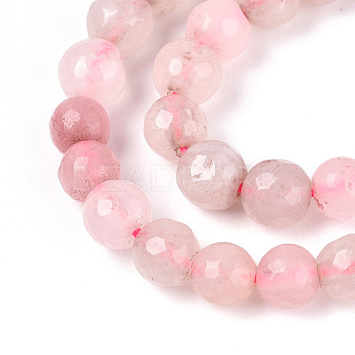 Dyed Natural White Jade Beads Strands G-T139-6mm-60-06-1