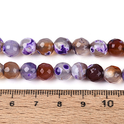 Dyed & Heated Natural Fire Crackle Agate Beads Strands G-N359-01A-05-1
