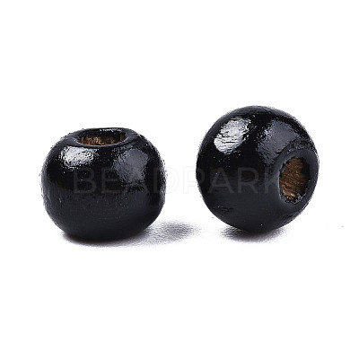 Dyed Natural Wood Beads WOOD-Q006-8mm-17-LF-1