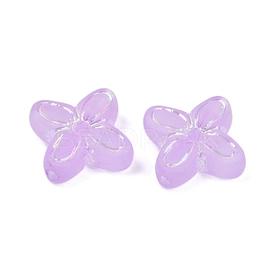 Frosted Transparent Acrylic Beads X1-OACR-P029-09B-04-1