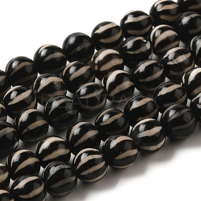 Tibetan Style dZi Beads Strands TDZI-NH0001-A01-01-1