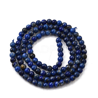 Natural Lapis Lazuli Beads Strands G-L621-B10-4mm-AB-1
