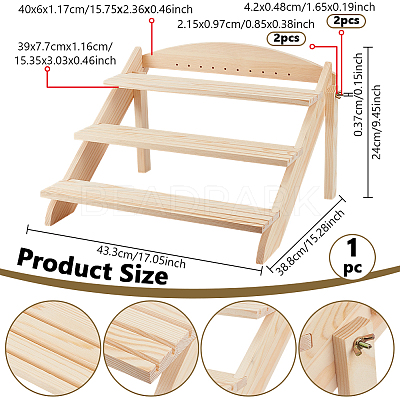 Wood Display Risers ODIS-WH0038-146E-1