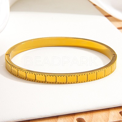 304 Stainless Steel Open Hinged Cuff Bangles WGCEF50-01-1