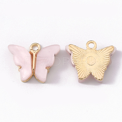 Alloy Acrylic Pendants ENAM-R136-01C-1