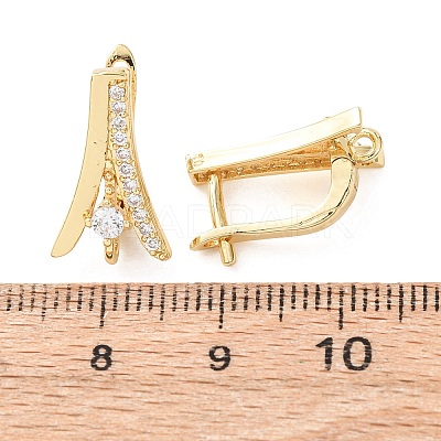 Brass Earring Findings KK-D108-01G-1