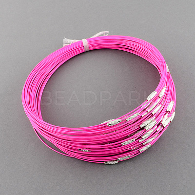 Stainless Steel Wire Necklace Cord DIY Jewelry Making TWIR-R003-M-1