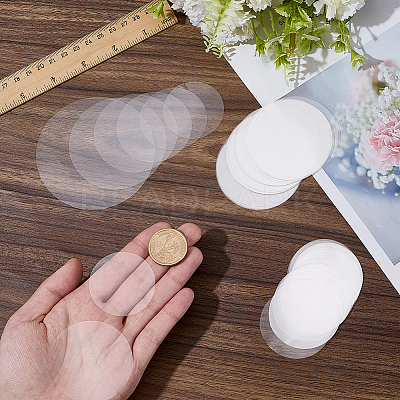 240Pcs 6 Styles Transparent Plastic Film for Badge DIY-CP0013-94-1