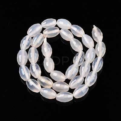 Natural White Agate Beads Strands G-T138-180A-1