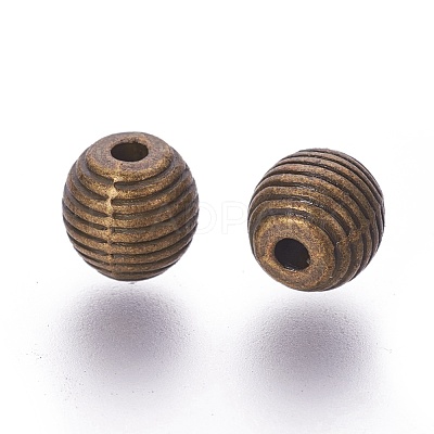 Tibetan Style Alloy Beehive Beads X-PALLOY-6662-AB-NR-1
