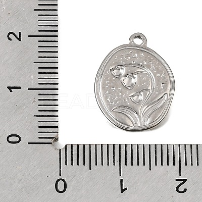304 Stainless Steel Pendants STAS-K322-26D-P-1
