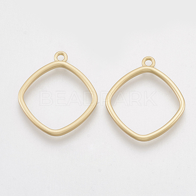 Smooth Surface Alloy Open Back Bezel Pendants PALLOY-S117-128-1