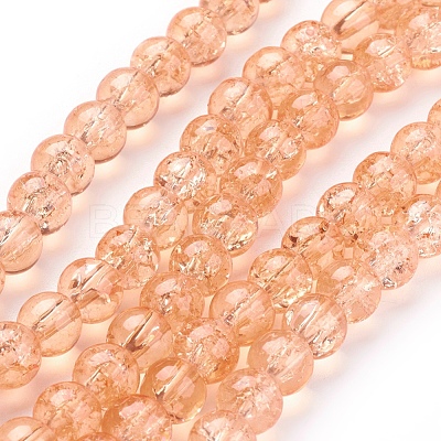 Crackle Glass Beads Strands X-CCG-Q001-6mm-05-1