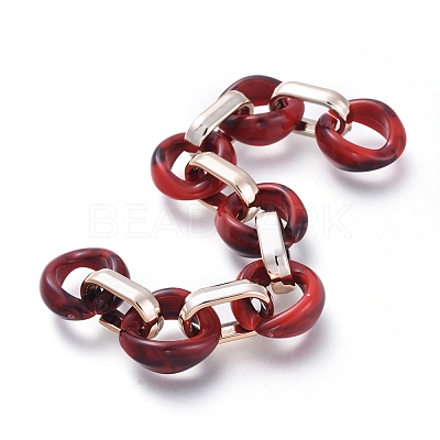 Transparent Acrylic Handmade Cable Chain AJEW-JB00547-07-1