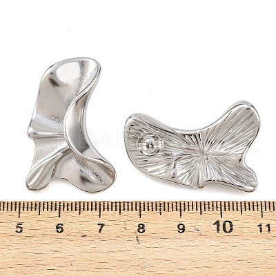 304 Stainless Steel Nuggets Stud Earrings LS-EJEW-K268-77P-1